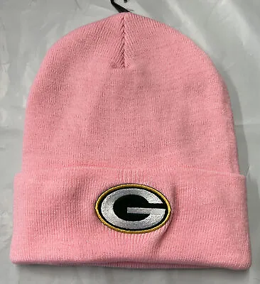 Green Bay Packers PINK   Lined Cuffed Winter Hat Beanie Skullcap NEW ONE SIZE • $14.99