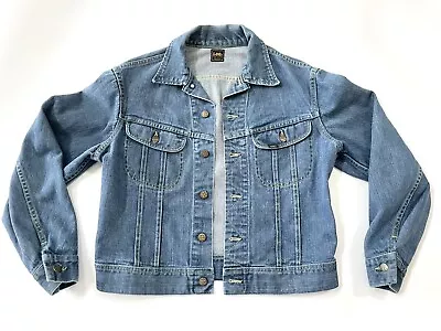 VTG 80s Lee PATD-153438 Made In USA Denim Trucker Jacket See Measurements • $42