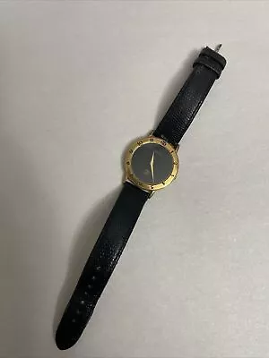 GUCCI GOLD BLACK WOMEN'S VINTAGE SWISS Tested New Battery Need New Band • $10