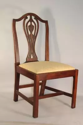 Rare 18th C Ct Hartford Ct Hepplewhite Carved Urn Back Side Chair In Old Surface • $14.50