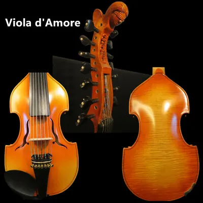 Baroque Style SONG Brand Profession Master 7×7 Strings 15  Viola D'Amore #14710 • $1079.10