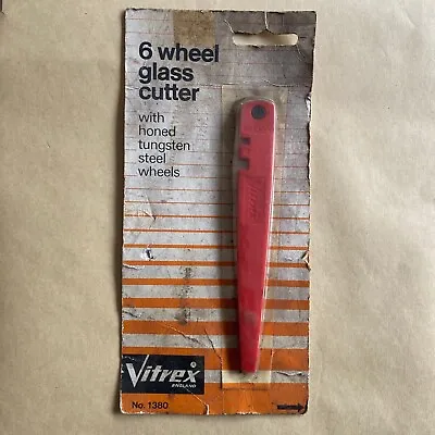 As New Vintage Vitrex No.1380 6 Wheel Glass Cutter Cutting Tool Made In England • $26