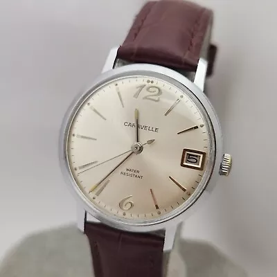 $139 • Buy Vintage Bulova Caravelle Men's Manual Winding Watch Date 11DP 1968