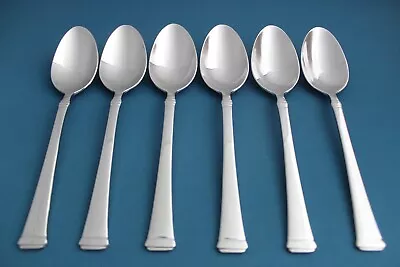 6 Place Oval Soup Spoons Mikasa HARMONY Glossy 18/10  Vietnam NEW 7 3/8  • $29.39