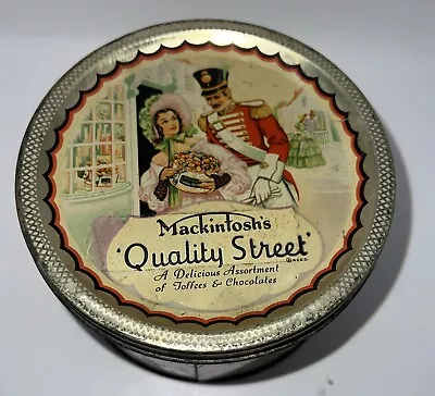 Vintage Mackintosh’s Quality Street Candy 1 Pound Tin~Great Graphics~England~EUC • $19