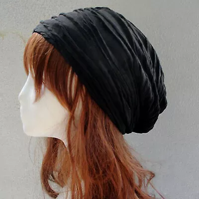 Beanie Hat - Winter Hat Women Men Baggy Wrinkled Slouch Fleece Lining Beanie US • $12.75