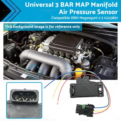 Universal 3BAR MAP Manifold Air Pressure Sensor Suitable For Megasquirt 12223861 • $15.67