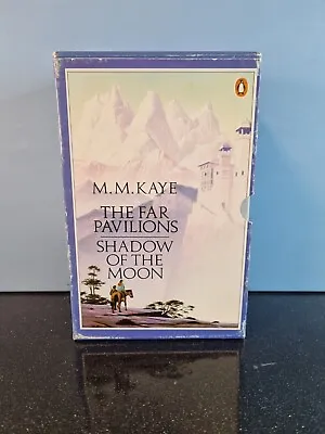 M.M.Kaye: The Far Pavilions & Shadow Of The Moon 2 Book Box Set Penguin 1979 VGC • £17.50