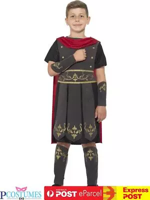 Roman Warrior Gladiator Boys Costume Child Soldier Fancy Dress Book Week • $49