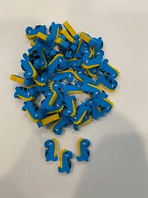 50 Blue Dinosaur Mini Erasers Teacher Supply Math Counter Dino • $6.75