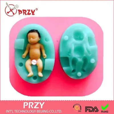 Very Tiny Baby Molding Silicone -3d Cake Soap Mold Reusable Fondant Rubber Molds • $33.50