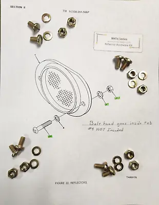 M416 M762 Trailer - Reflectors- Hardware Kit • $10