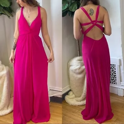 La Femme 19531 Deep Pink Gown Formal Dress Prom Pageant Size 00 • $64.49