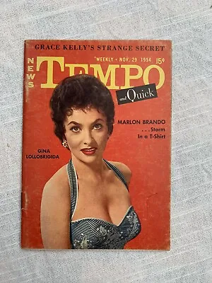 Tempo Magazine Vol. 3 #22 1954 - Gina Lollobrigida Betty Page Marilyn Monroe • $20