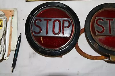 Dietz 470 Round Flange Mount Stop Lights Vintage Firetruck Pair • $350