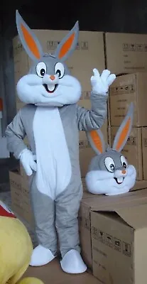 Bugs Bunny Mascot Costume Cosplay Party Fancy Dress Suits Adult Unisex Costume • $128