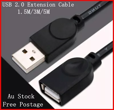 USB 2.0 Data Type-A Male To Female M/F Extension Cable Cord Lead 5M 3M 1.5M • $6.50