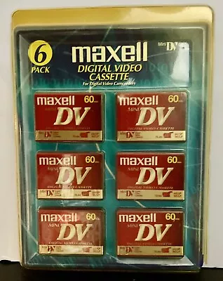 Maxwell Digital Video Cassette (6) Pack Mini DV 70.4 60/SP  90/SP • $20