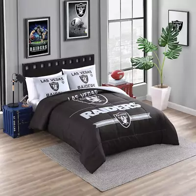 Las Vegas Raiders NFL Full/Queen Bedding Comforter Set-F2009033545 • $139.95