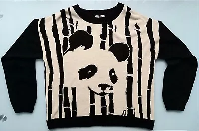  Size 18 UK  Panda &  Bamboo Beige And Black Knit Jumper • £15