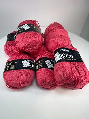 UNGER FIGARO A Dramatic Silk Blend Lot Of 9 Skeins Color 10 Lot 504 • $9.99