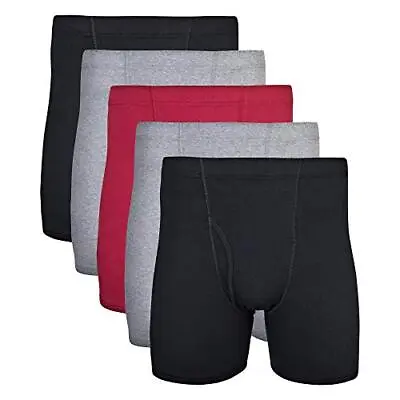 Gildan Men's Underwear Covered Waistband Boxer Briefs Multipack Mixed Garne... • $26.91