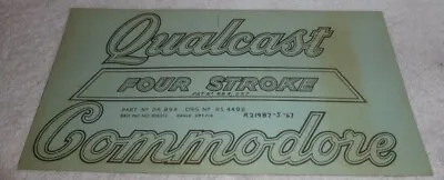 Vintage Lawn Mower Decals Qualcast Commodore   Never Been Used • £11