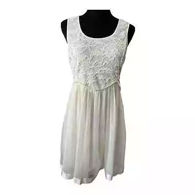 0130 NWT Boutique A’reve Boho Tulle Lace Ruffled Dress~Sz S~ Boho~Cottage Core~ • $38