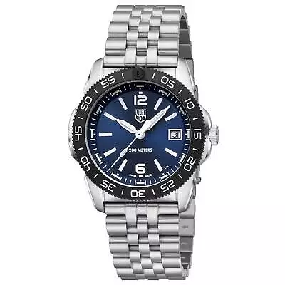 Luminox Men's Watch Pacific Diver Ripple Blue Dial Silver Bracelet 3123.M.SET • $638.71