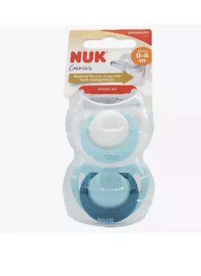 £4.90 • Buy NUK Genius Soother Twin Pack: 0-6m Green And White