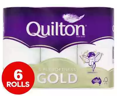 Quilton Gold 4 Ply Softness Gold Toilet Paper Rolls 6pk • $6.85