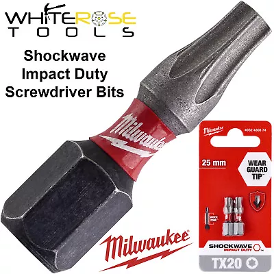 £4.15 • Buy Milwaukee Screwdriver Bits Shockwave Impact Duty PH PZ TX HEX SL Blister Packed