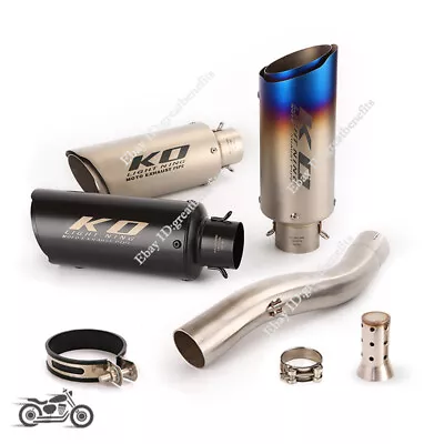 Slip On For Kawasaki Ninja ZX10R 2004 2005 Mid Exhaust Link Pipe Escape Muffler • $127.80