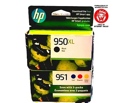 HP 4 Pack 950XL Black & 951 Cyan/Magenta/Yellow Original Ink Factory Sealed25/26 • $89.77