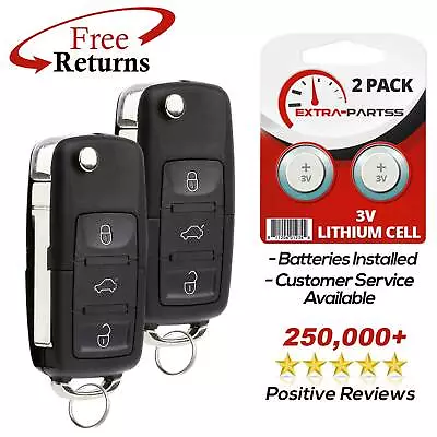 $22.45 • Buy 2 For 2006 2007 2008 2009 Volkswagen VW Beetle Keyless Remote Car Flip Key Fob