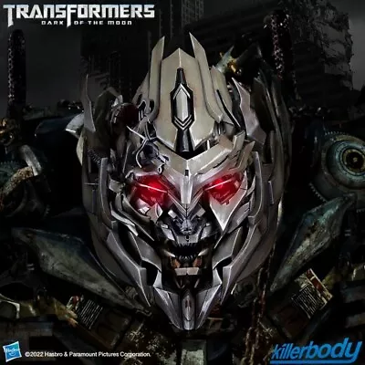 English Voice-controlled Wearable Megatron 1/1 Helmet With/LED Eye / Halloween • $599