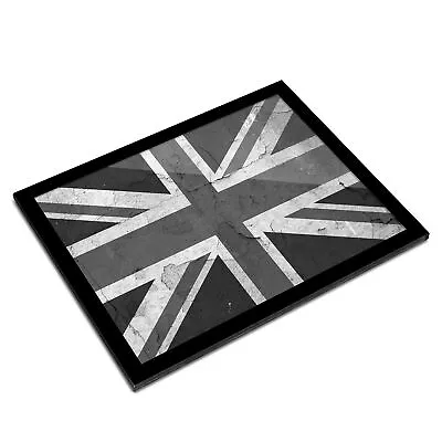 A3 Glass Frame BW - Distressed Union Jack British Flag  #36989 • £39.99