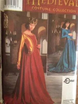 £90.14 • Buy Simplicity Sewing Pattern 8725 Ladies Misses Medieval Dresses Size 16-20 UC