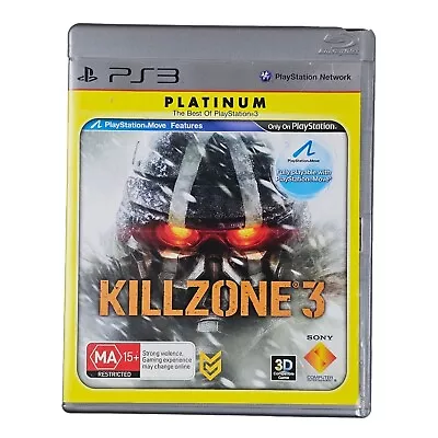 Killzone 3 III Platinum | PlayStation 3 PS3 PAL | Complete W/ Manual - Free Post • $9.95