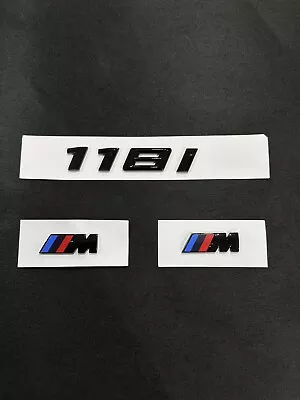 Gloss Black BMW 118i M Sport Full Badges Package For BMW  1 Series Custom Gift • $58