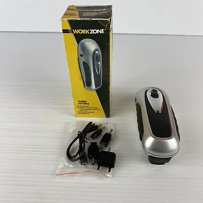 Vintage Work Zone Crank Powerd Dynamo LED Torch And Phone Charger For Nokia Ect • $75.99