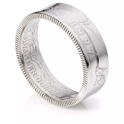 Silver Quarter Coin Ring - 1992-1998 -  Heads  - Polished Finish • $45