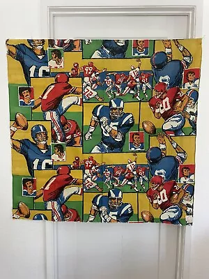 Grants Vintage Fabric Remnant Pro Football Themed-Crafts Room Decor Collector • $35.99