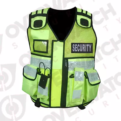$149 • Buy Overwatch TB1 Yellow Reflective Load Bearing Vest - Including  Security  Patches