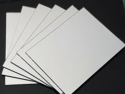 6 Pieces Silver Glass Mirror Tiles 10 X 7.5 Cm 1 Mm Thick. Art&Craft  • £11.50