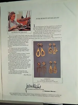 Jean Mahie Fine Jewelry / Fine Diamonds  Original 1989 Vtg Ad • $19.88