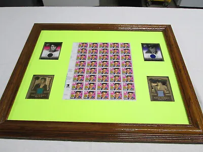 Elvis Worn Plaid Pajamas Karate Uniform Ist. Ed. Stamp Sheet Frammed Picture • $89.10