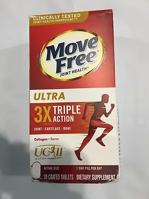 Move Free Ultra 3X Triple Action Colla Boron HA 30 Tab Joint Bone Exp. 12/2026 • $17.25