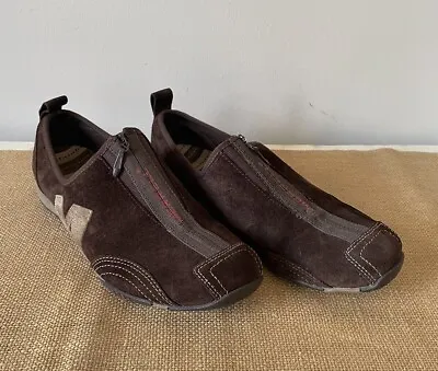 Merrell Barrado Shoes Brown Suede Leather Size 8 Zip Top Athletic Walk Comfort • $22.95