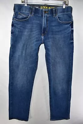 Lee Extreme Motion Slim Straight Comfort Waist Jeans Size 35x32 Blue Meas. 35x32 • $19.99